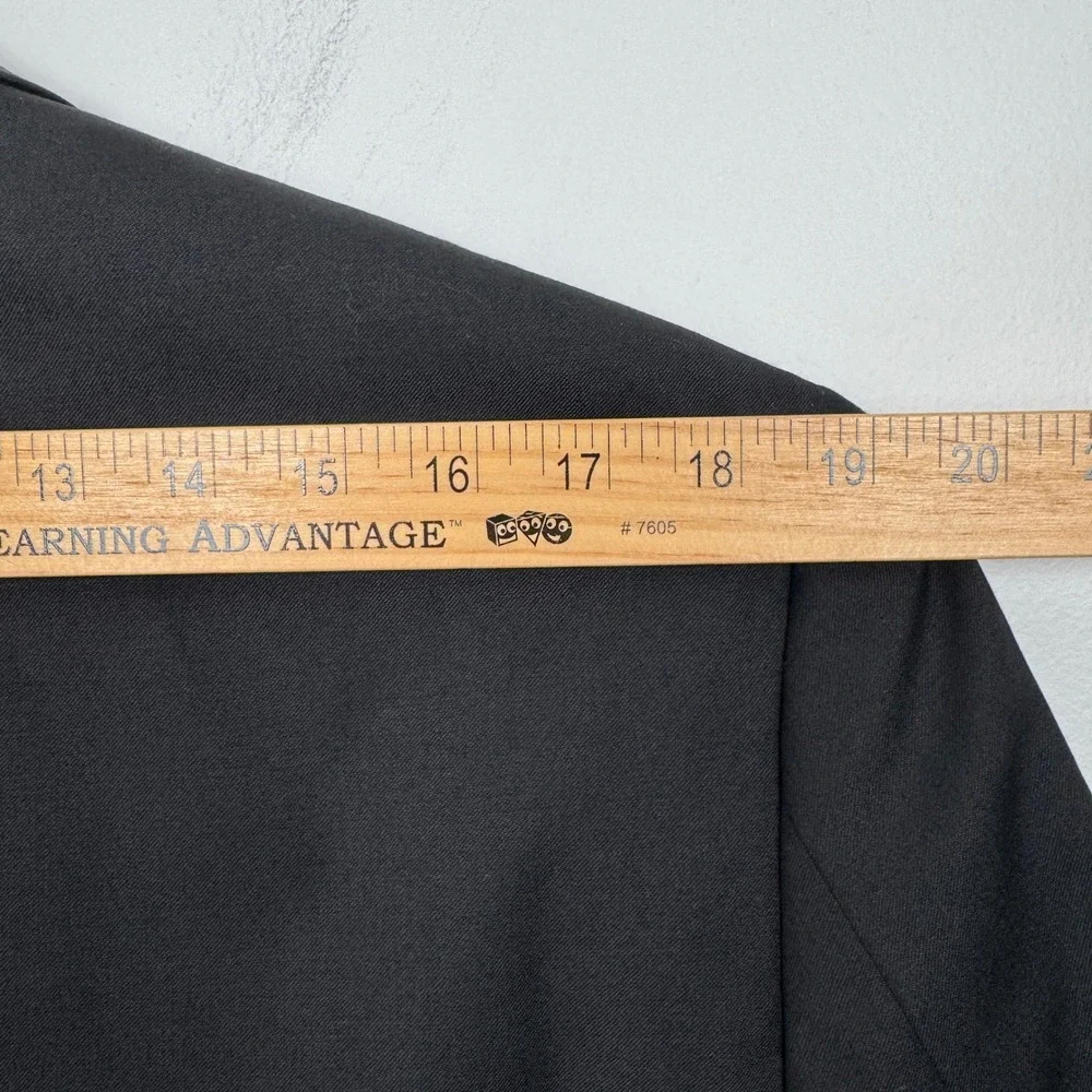 Lauren Ralph Lauren Mens Black 100% Wool Tuxedo Suit 40S Peak Lapel Suspenders
